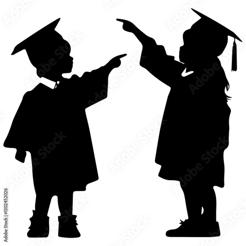 Graduation Student Silhouette Images: Free Resources for Designers