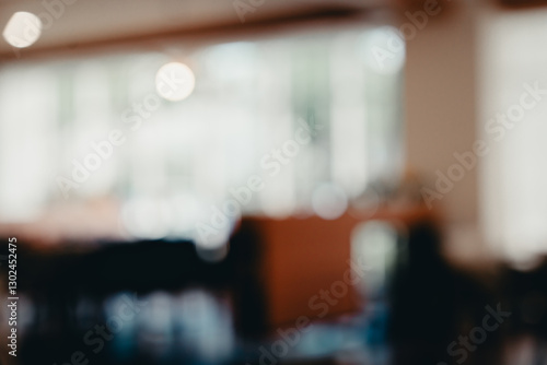 Wallpaper Mural Blurred Interior of a Cozy Café with Natural Light Filtering Through Windows and Soft Atmosphere for Relaxation Torontodigital.ca