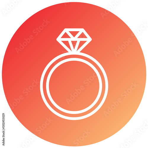 Vector Design Diamond Ring Icon Style
