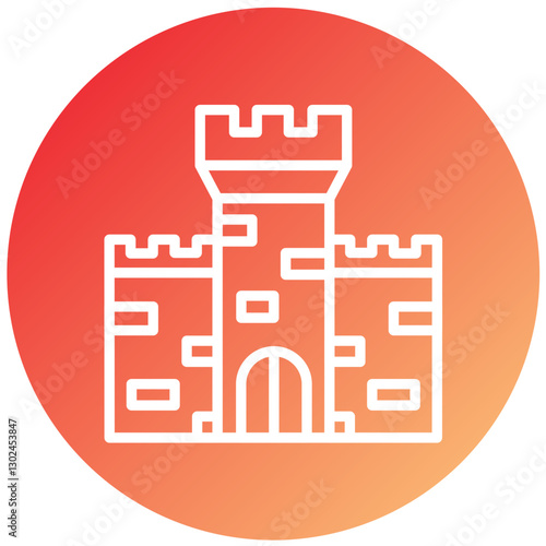 Vector Design Fortress Icon Style