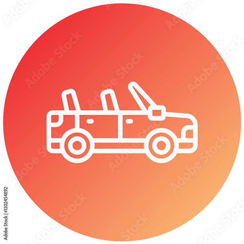 Vector Design Convertible Car Icon Style