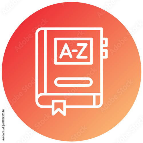 Vector Design Dictionary Icon Style