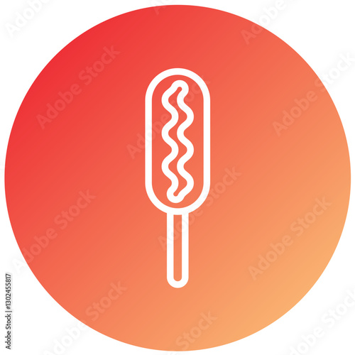 Vector Design Corn Dog Icon Style