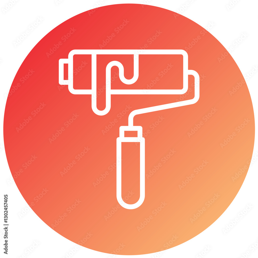 Vector Design Paint Roller Icon Style Vector Design Paint Roller Icon Style