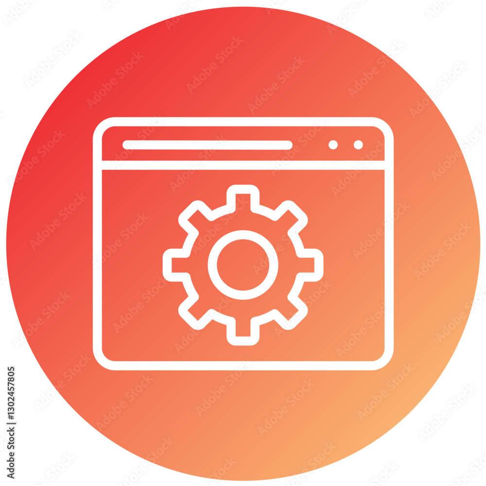 Vector Design Browser Setting Icon Style Vector Design Browser Setting Icon Style