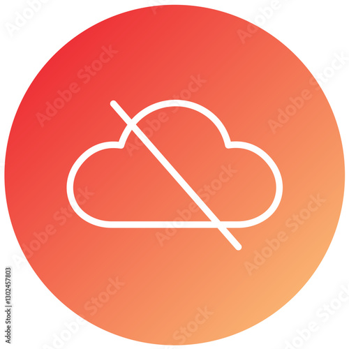 Vector Design Cloud Inaccessible Icon Style