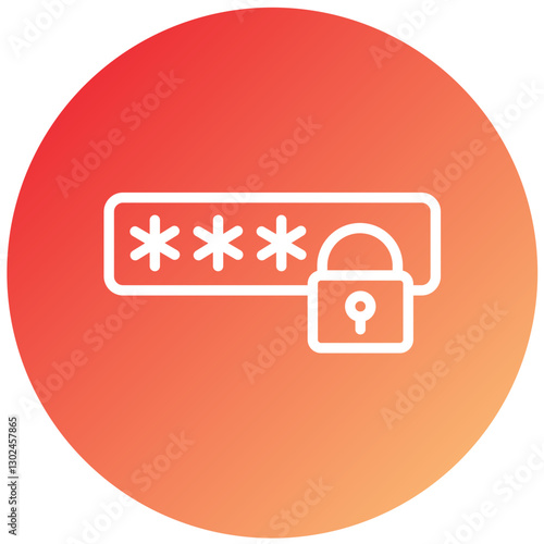 Vector Design Password Icon Style