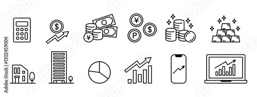 お金・投資・貯蓄のビジネスアイコン2