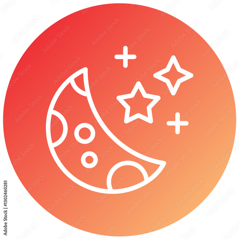 Obraz premium Vector Design Crescent Moon Icon Style