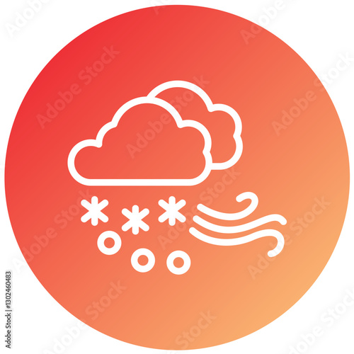 Vector Design Snowstorm Icon Style