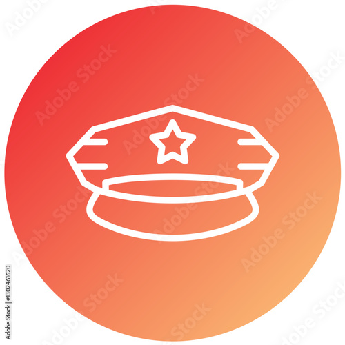 Vector Design Police Hat Icon Style