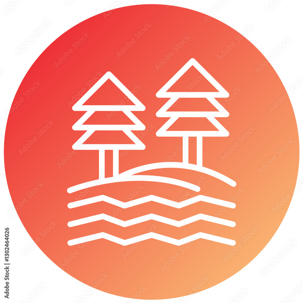 Fototapeta premium Vector Design Lake Icon Style