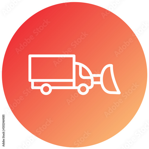 Vector Design Snowplow Icon Style