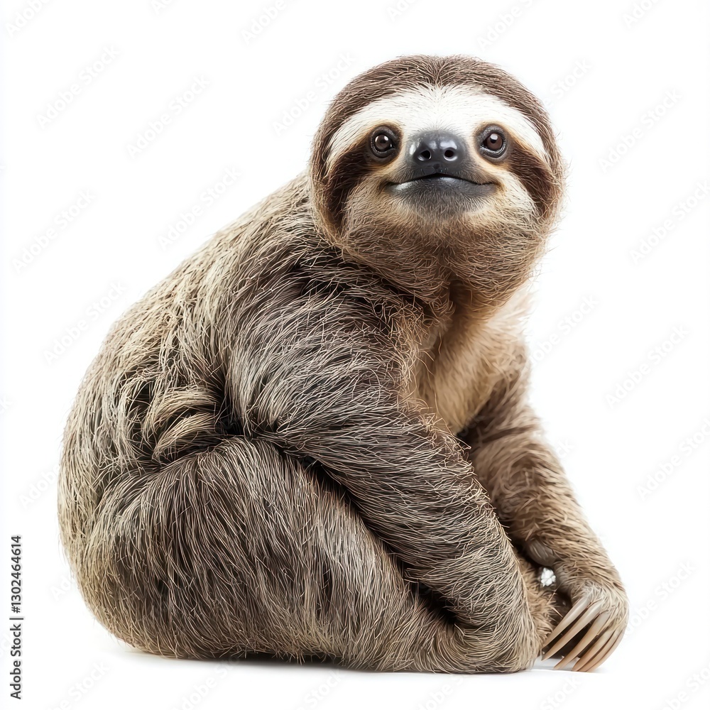 Fototapeta premium Sloth isolated on white background.
