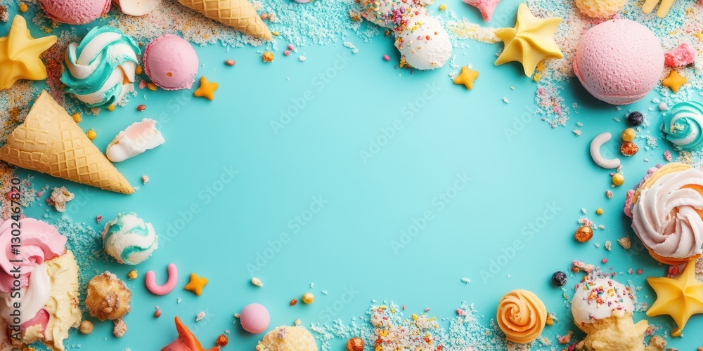 Obraz premium Ice cream Banner