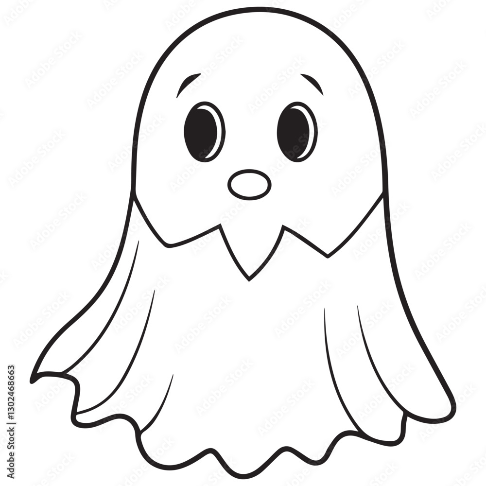 Boo, scary ghost flat vector illustration for Halloween, cartoon character for holiday. Boo, scary ghost flat vector illustration for Halloween, cartoon character for holiday.