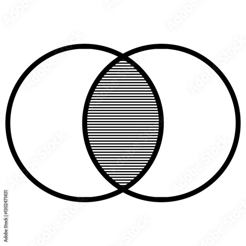 Sleek Black Venn Diagram In...