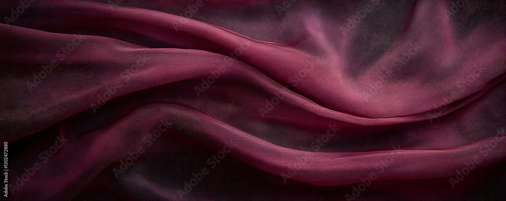 Fototapeta premium Draped burgundy fabric texture