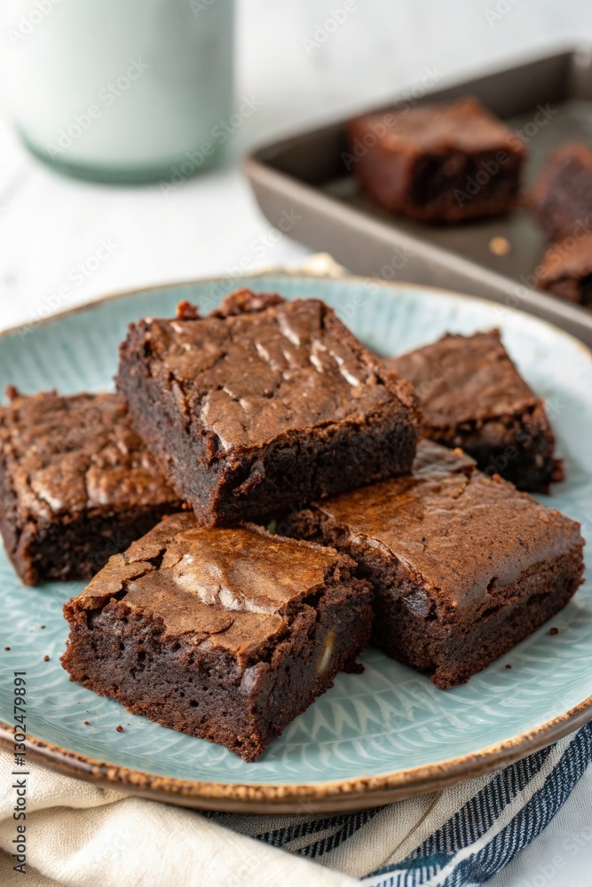 Easy Homemade Fudgy Brownies Ideal for Dessert Lovers. Generative AI Easy Homemade Fudgy Brownies Ideal for Dessert Lovers. Generative AI