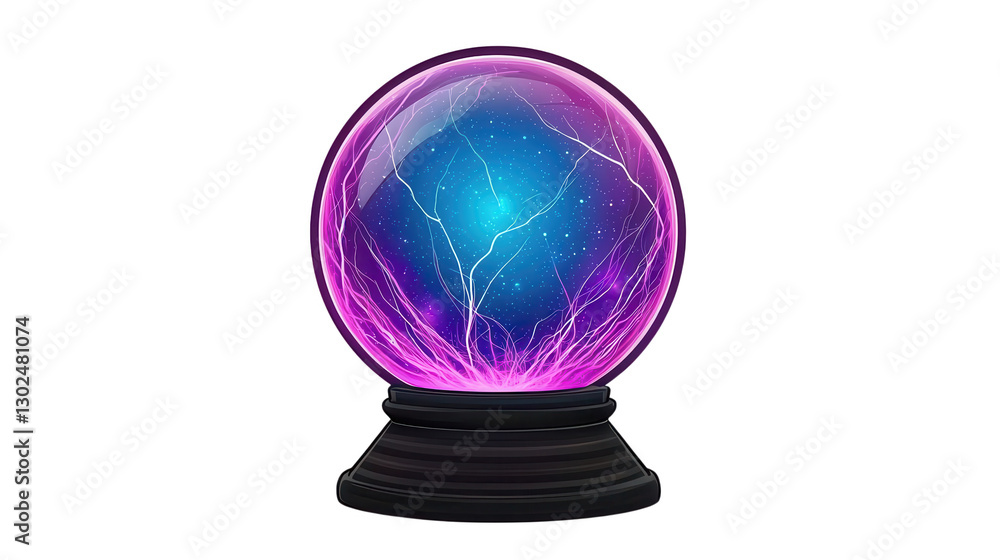 Mystical Orb of Predictions: A captivating illustration presents a crystal ball filled with swirling, vibrant energy, hinting at fortune-telling and gazing into the future. Mystical Orb of Predictions: A captivating illustration presents a crystal ball filled with swirling, vibrant energy, hinting at fortune-telling and gazing into the future.