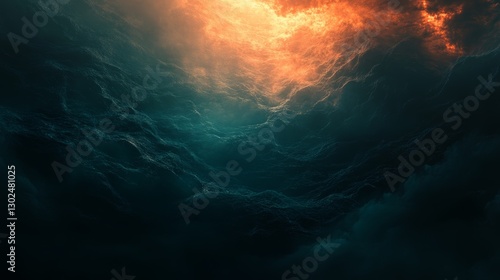 Wallpaper Mural Fiery Cloudscape: A Dramatic Celestial Canvas Torontodigital.ca