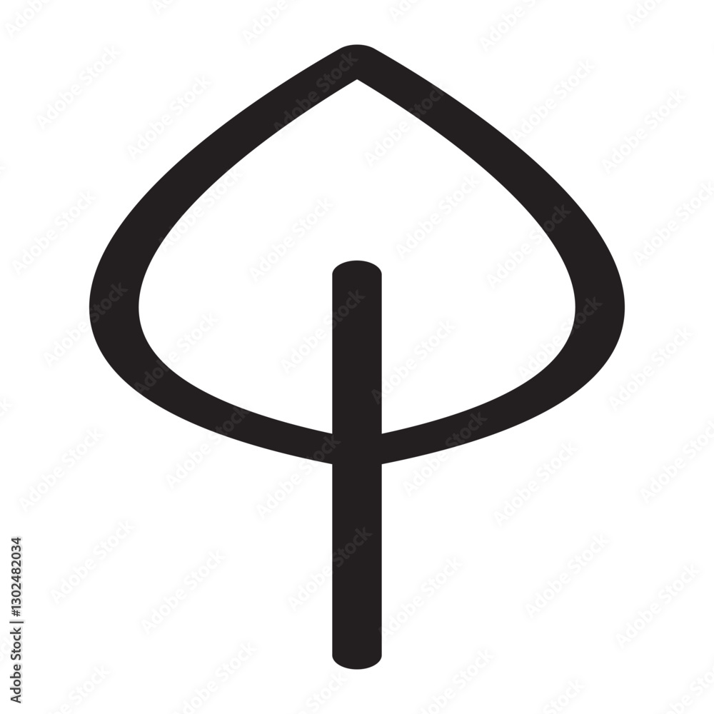 Tree icon with falling leaves, symbolizing seasonal change, transformation, and the passage of time.