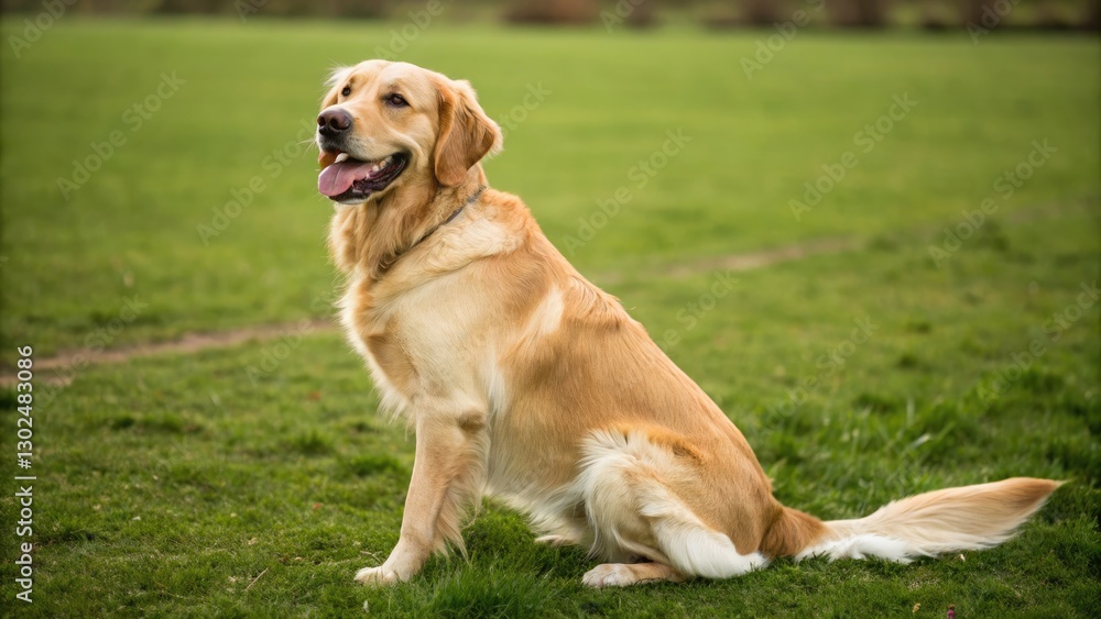 Labrador Retriever Enjoying a Sunny Day at the Park. Generative AI Labrador Retriever Enjoying a Sunny Day at the Park. Generative AI