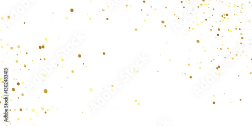 "A Glimmering Vision of Gold and Black Dots Gently Floating and Twisting in the Air,
Creating a Luxurious and Elegant Scene Against a Clean White Canvas, Emanating an Aura of Celebration and Grandeur 