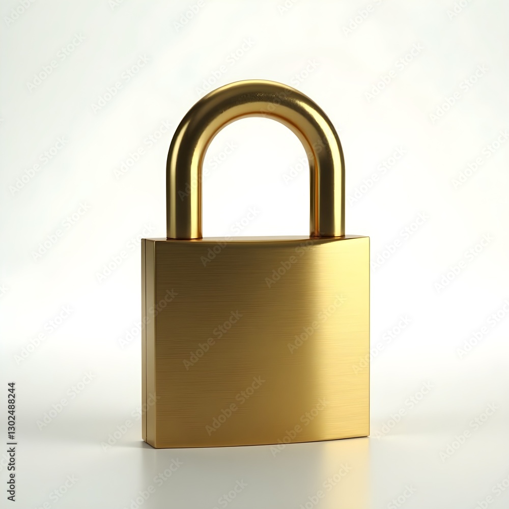 padlock isolated on white background