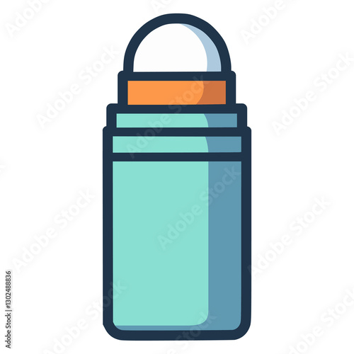 deodorant roll on beauty fashion lifestyle flat color vector illustration template design