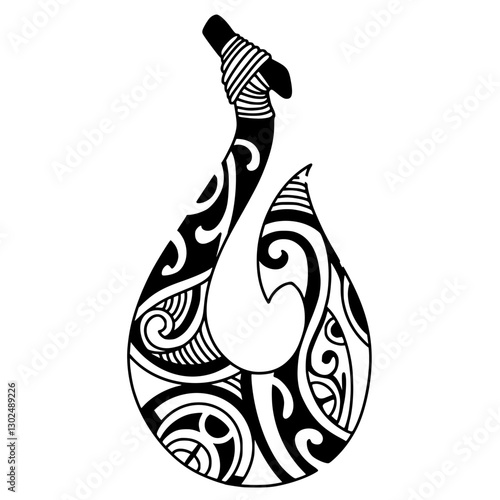Hawaiian fish hook tattoo design.