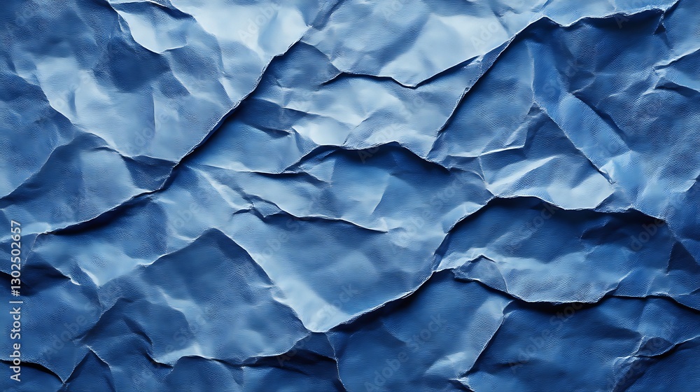 Blue crumpled paper texture abstract background Blue crumpled paper texture abstract background