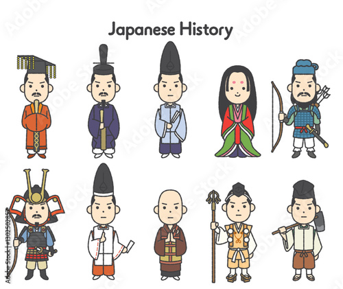 日本史全身イラスト2 奈良〜平安時代