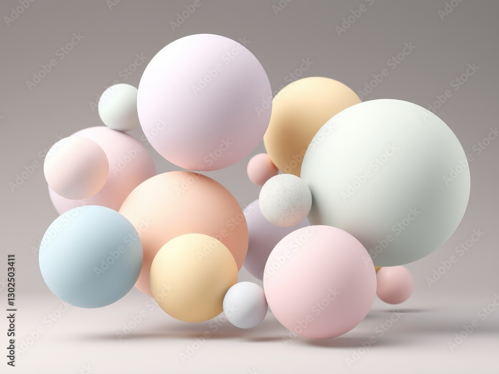 Floating Orbs on Pastel Backgrounds Floating Orbs on Pastel Backgrounds