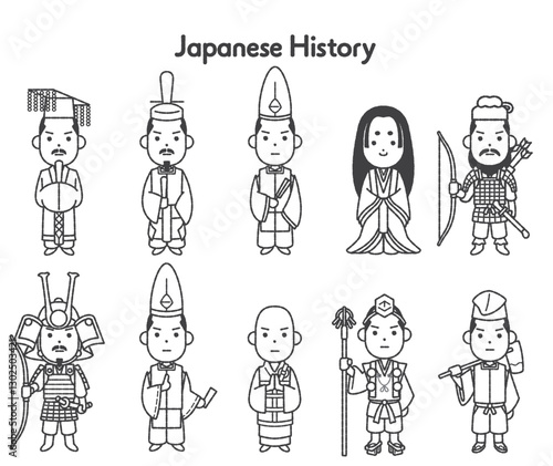 日本史全身イラスト2 奈良〜平安時代