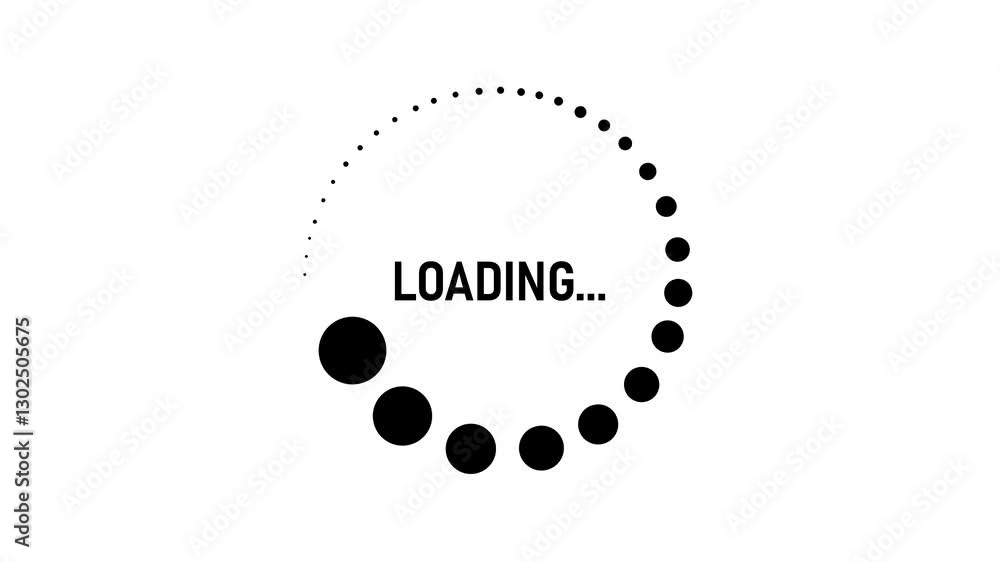Loading Animation Video– Circular Dots Progress Indicator, Downloading ...