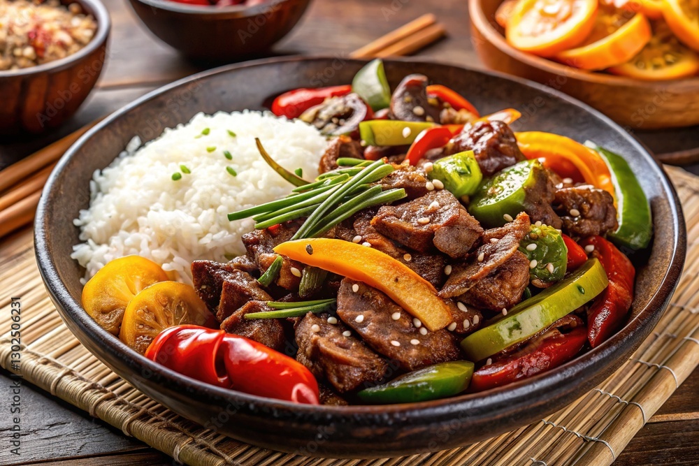 Korean Bulgogi Feast - Grilled Beef & Veggie Delight Korean Bulgogi Feast - Grilled Beef & Veggie Delight