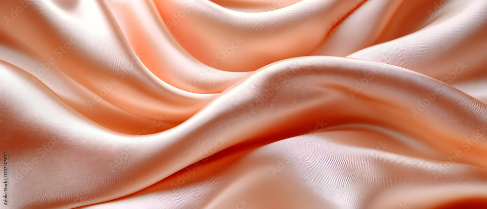 Peach silk fabric texture; background design Peach silk fabric texture; background design