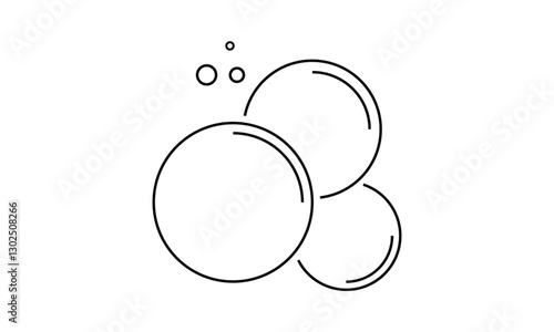 Soap bubble editable outline icon isolated on transparent background. Soap bubble icon, Soap bubble png, vector illustration.