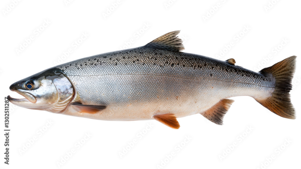 Naklejka premium 1 Trout fish on white background