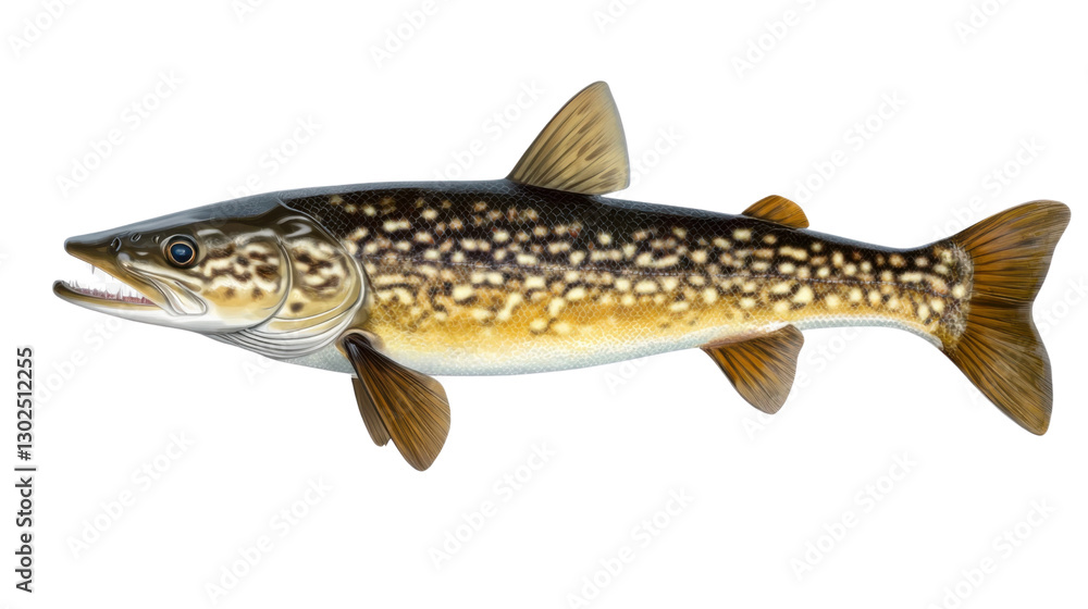 Naklejka premium trout on white background