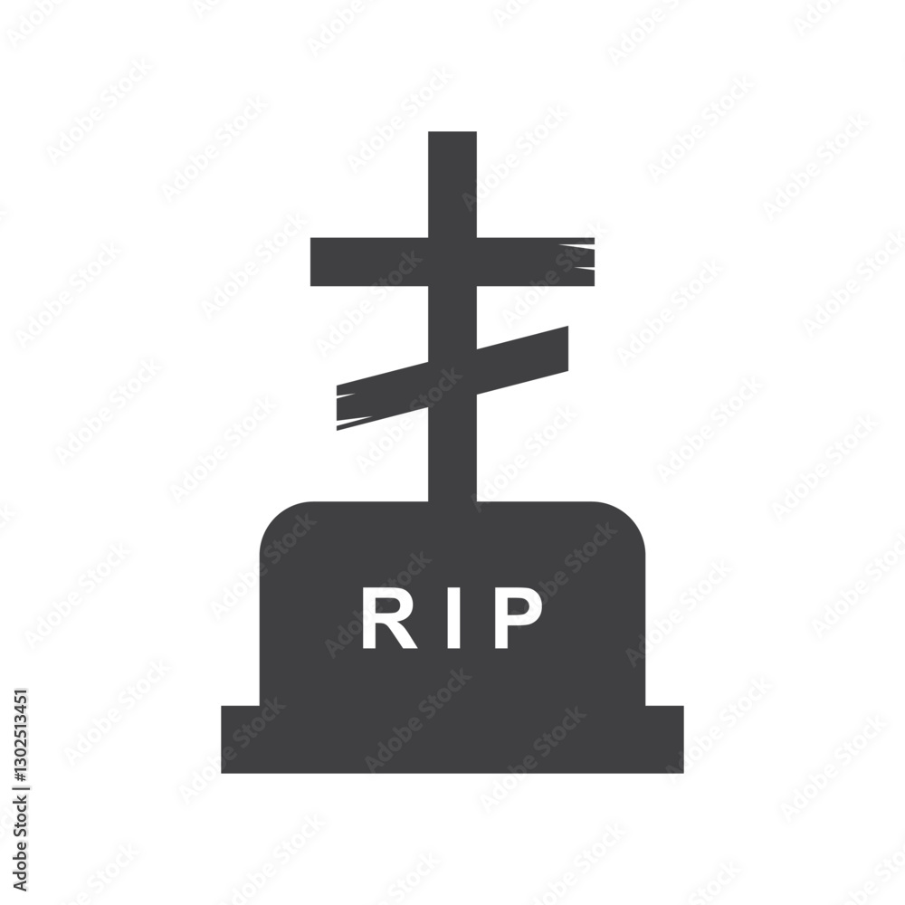 Obraz premium Gravestone icon vector illustration