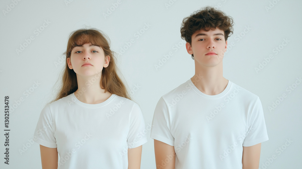 portrait of a young couple, fashion model portrait of a young couple, fashion model