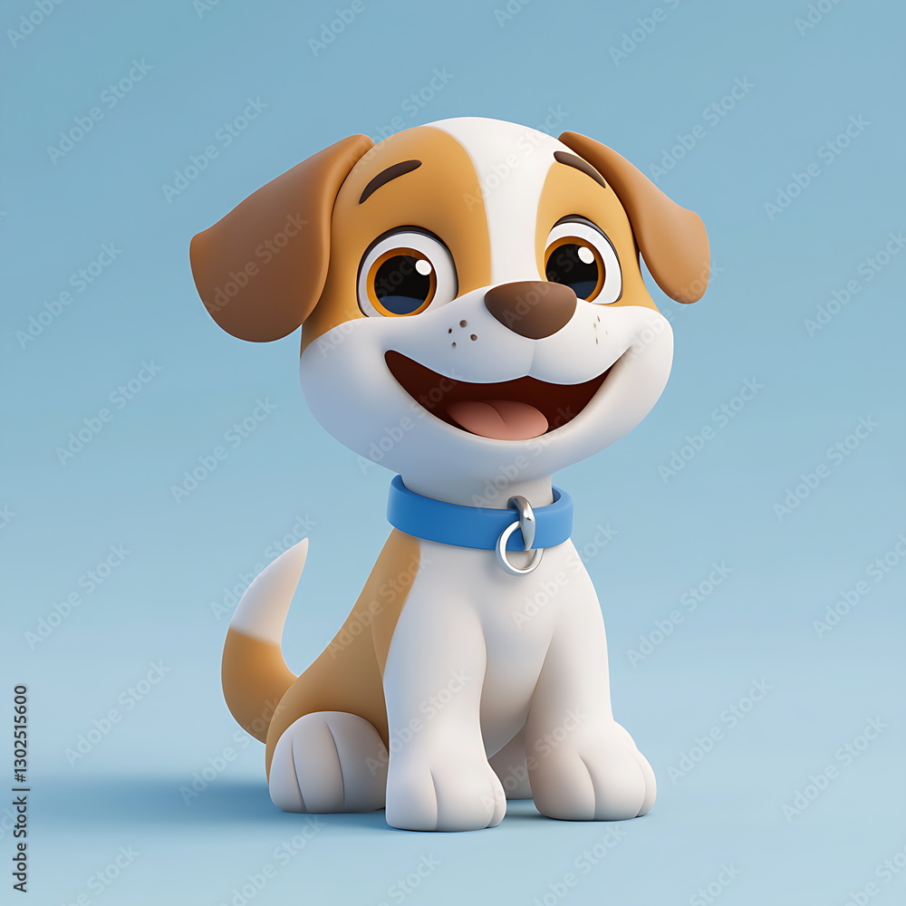 3D rendering of a cute dog 3D rendering of a cute dog