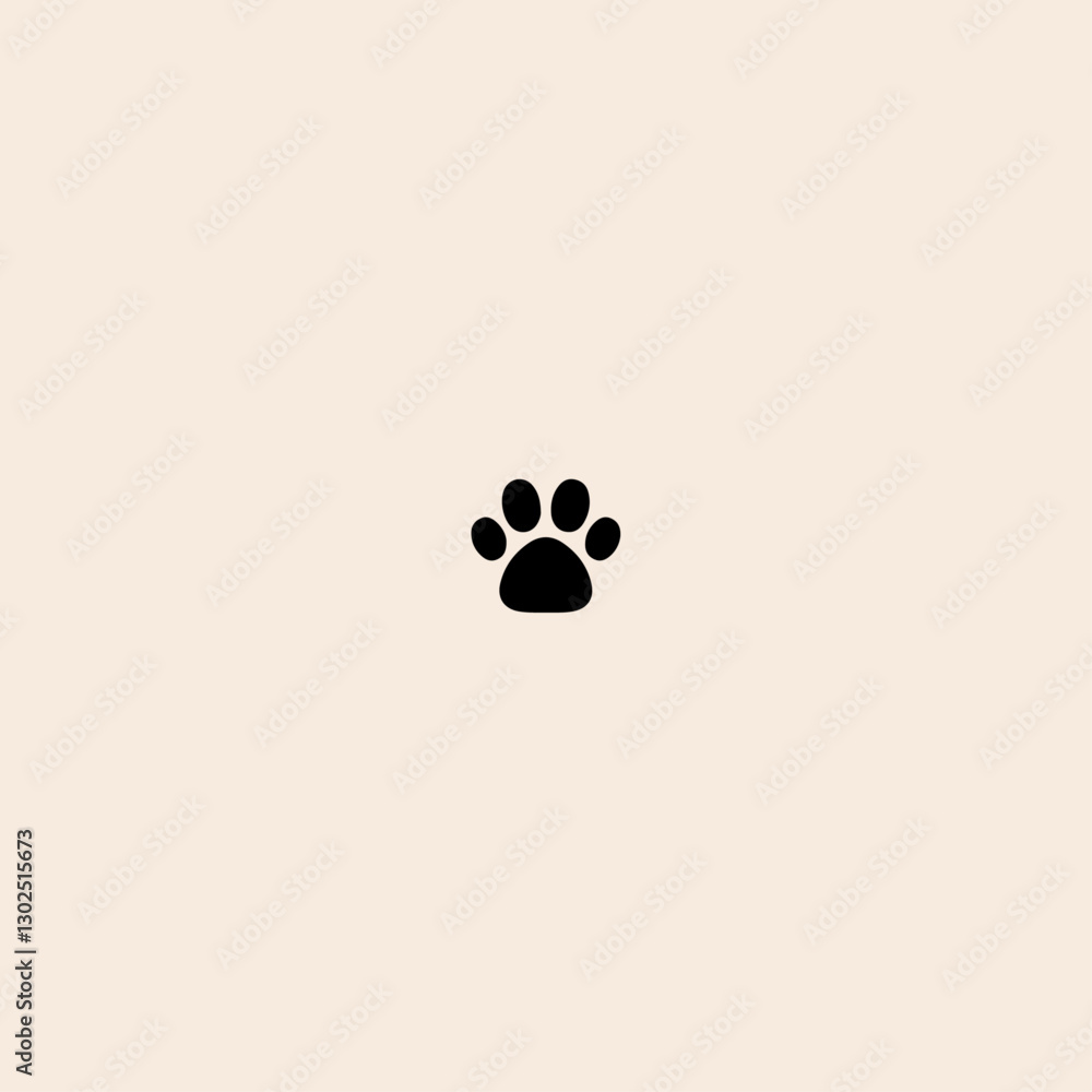 Dog Footprint icon flat vector design. Dog Footprint icon flat vector design.
