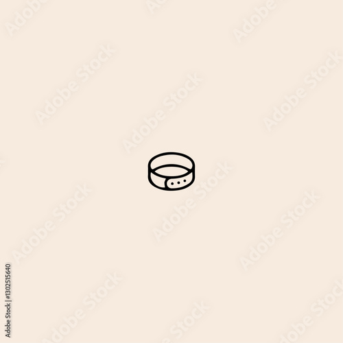 Dog Belt icon flat vector design. 