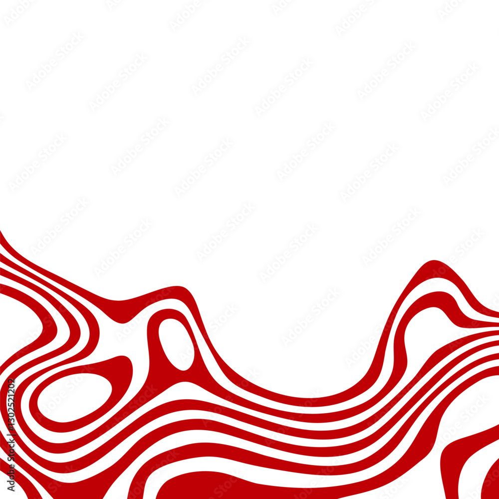 Obraz premium Red line pattern abstract background texture. Curvy and wavy 