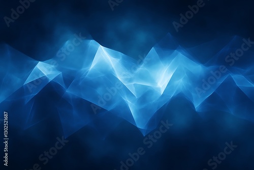 Blue Abstract Wave on Dark Background