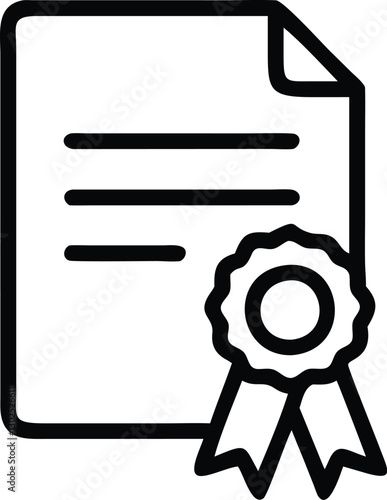 Fire extinguisher icon, minimalist line drawing, black and white, safety equipment, simple design, outline style, emergency tool, vector graphic, clean lines, industrial symbol, protective gear, compa