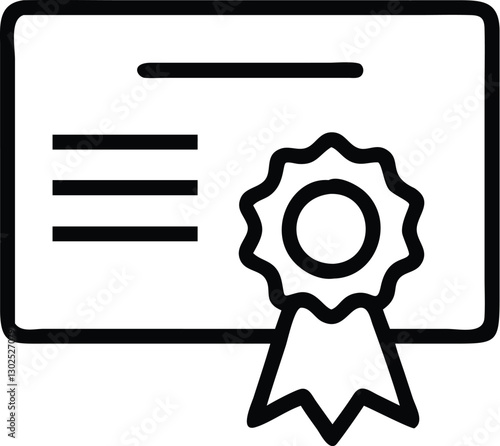 Fire extinguisher icon, minimalist line drawing, black and white, safety equipment, simple design, outline style, emergency tool, vector graphic, clean lines, industrial symbol, protective gear, compa
